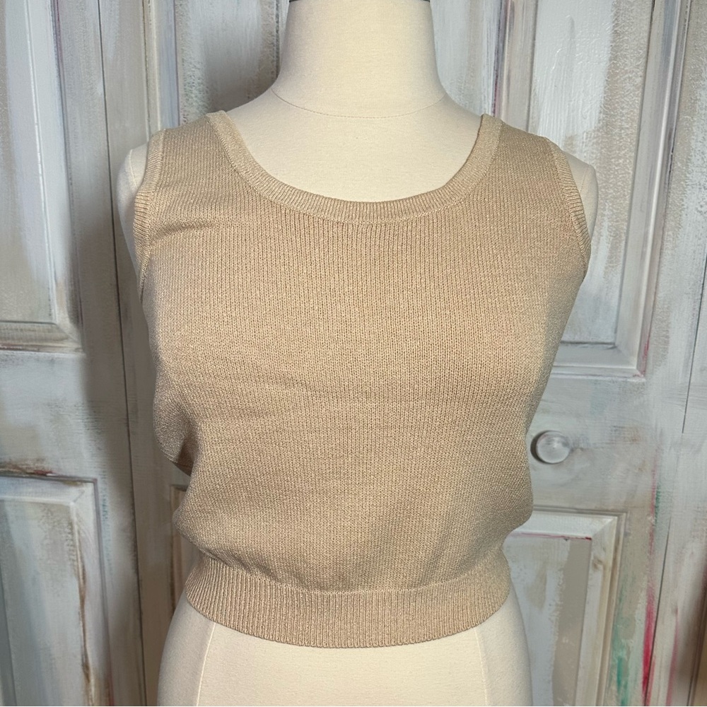 Vintage St. John Collection tan dress tank top